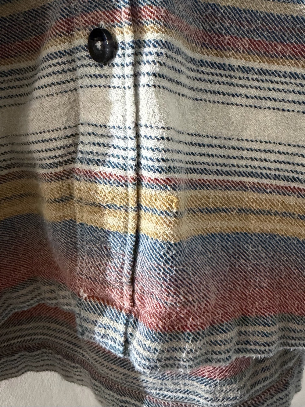 Billabong Baja Hooded Flannel Shirt Striped Core Fit Stretch Men’s L Preppy Surf - Picture 4 of 12